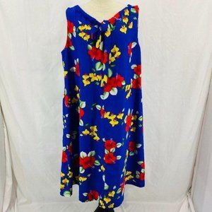 Vintage Hawaiian Made Tie Neck Midi Dress